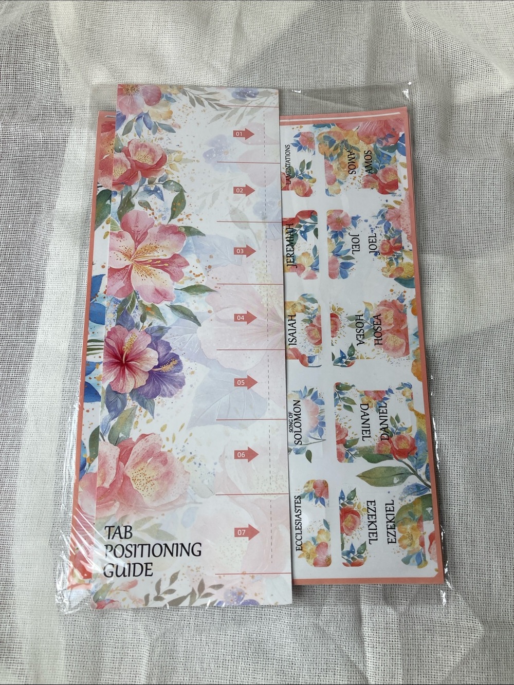 Beautiful floral Bible tabs